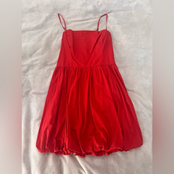 Abercrombie Red Puff Dress - Picture 3 of 4